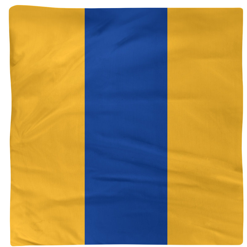 Serviette pittsburgh, Doré / bleu / doré, Sergé de coton, H 10 po x l 10 po x P 0,25 po