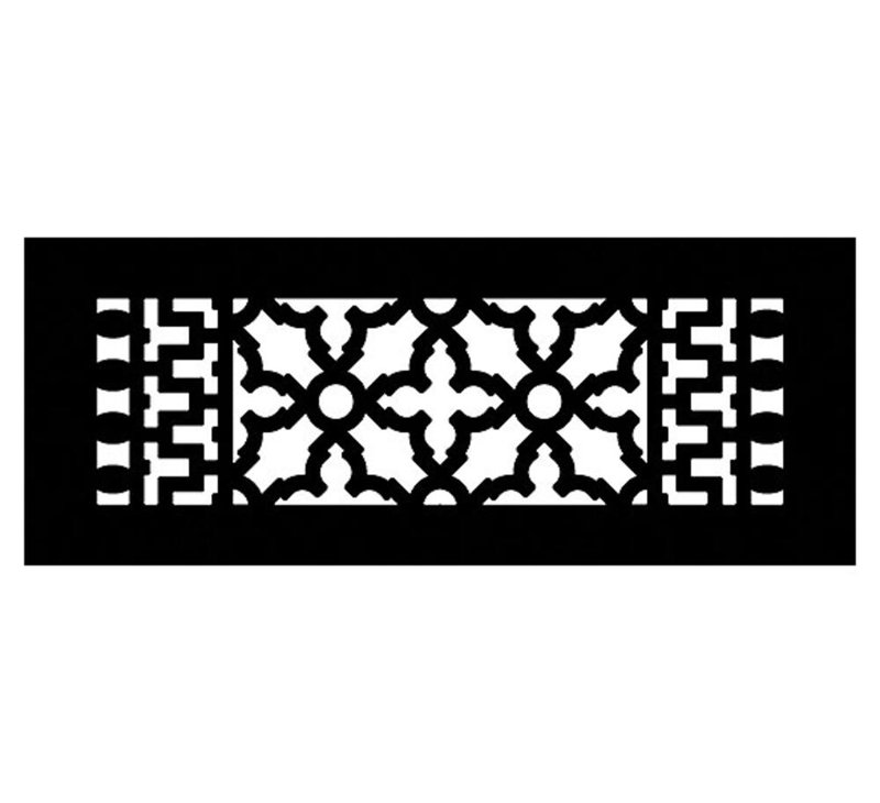 Grille en aluminium Regrol, 4 po x 12 po, Noir