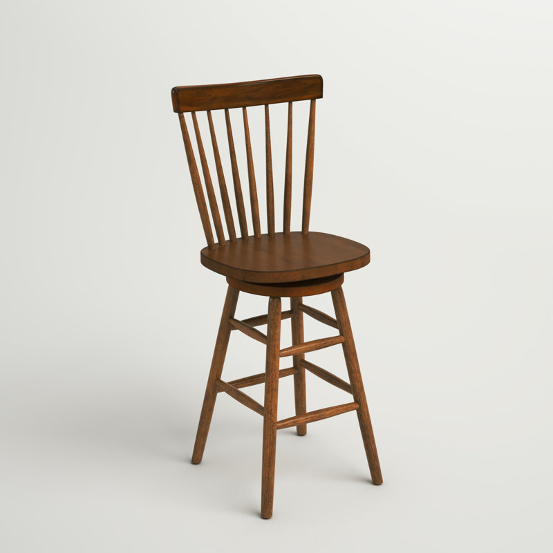 Knaack 24" Solid Wood Counter Stool w/ Swivel Seat