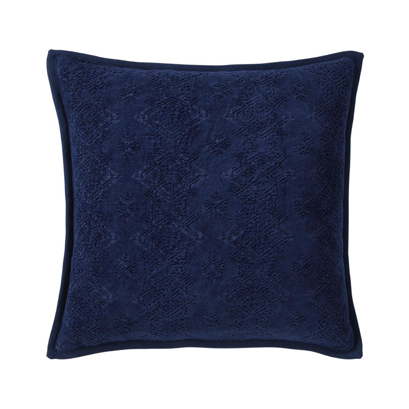 SYRACUSE Pillow Cover & Insert, Navy, Square 18"