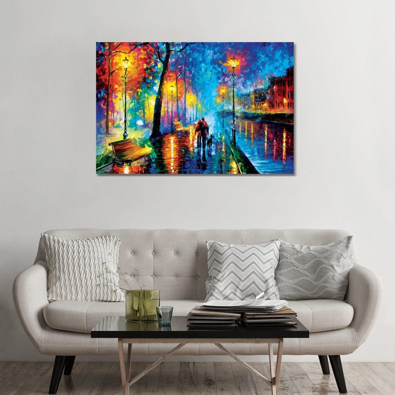 " Melody Of The Night " by Leonid Afremov, 32" H x 48" W x 1.5" D, Frameless Print, No Frame