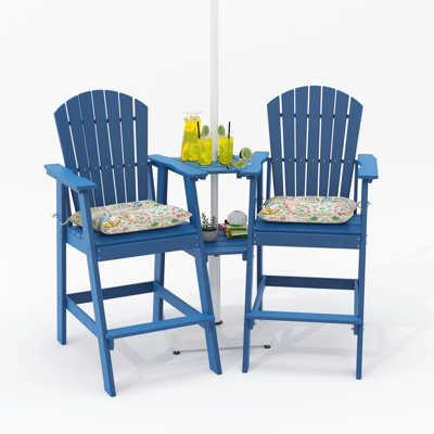 Karlshamn Outdoor 27.6 " H Patio Stool with Cushion