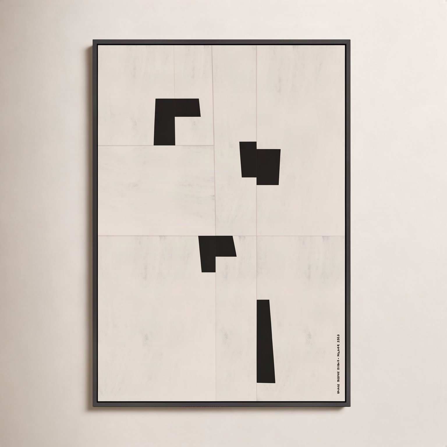 Scattered 1 by Romina Gadler, Black Canvas Framed, 20" H x 14" W