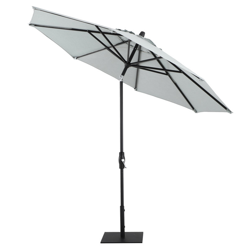 Parasol 9 'Market Sunbrella, Minuit, Cast brume