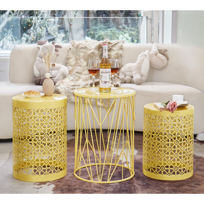 Kareme Iron Top Nesting Tables End Table