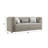 Glenda Gray Chenille Sofa w/3 Pillows