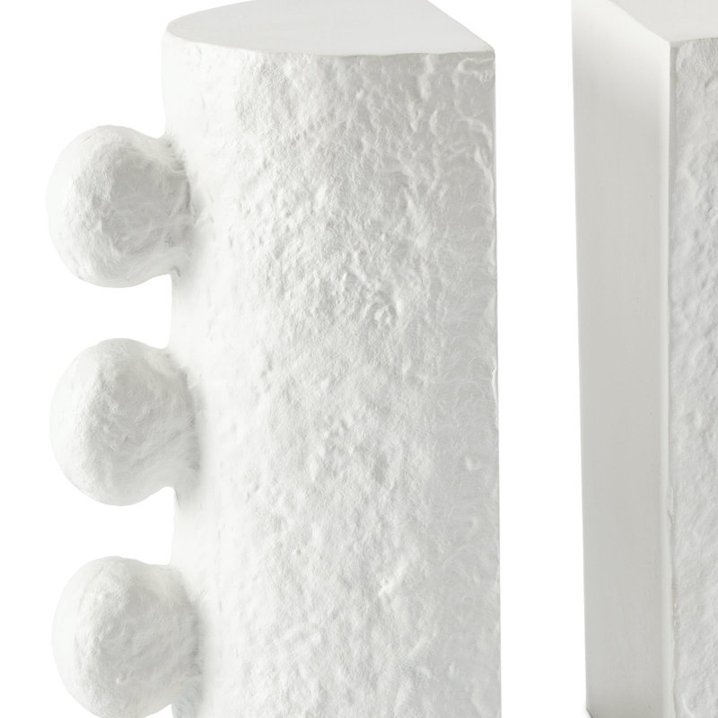 Sanya Bookend Set, White