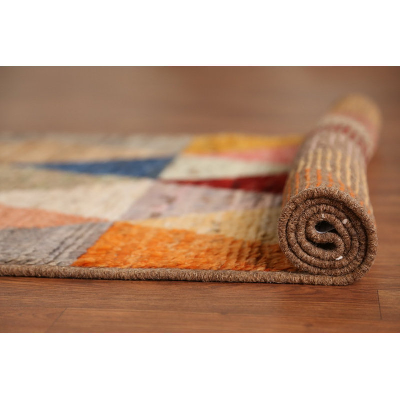 Tapis de couloir oriental géométrique en laine marocain 3 x 10