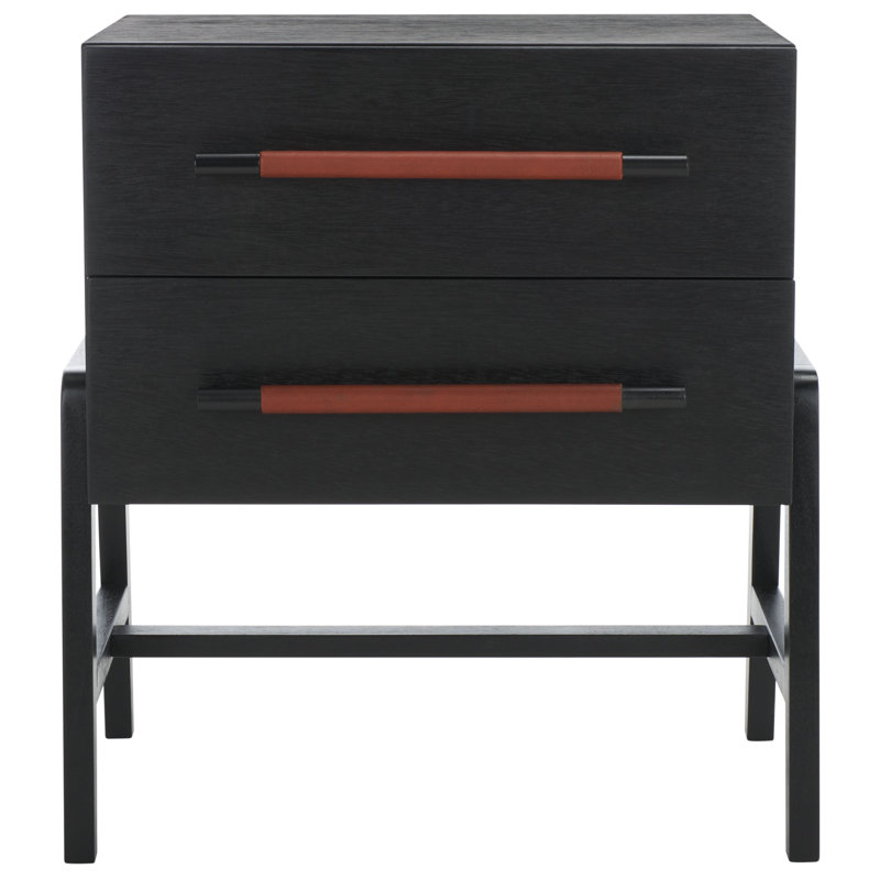 Table de chevet 2 tiroirs Tiffanle, Noir