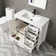 Grazio 36" Modern Single Bathroom Vanity with Ceramic Sink Top, Faucet, Eco-friendly Hand Paint, Assembly Required