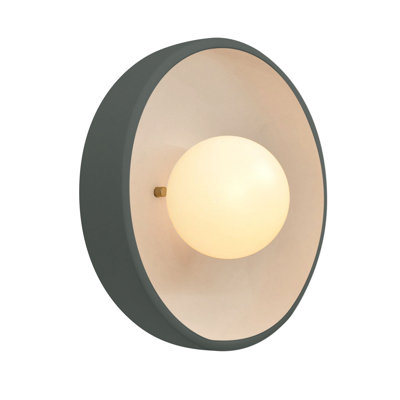 Single Light Ceramic Flush Mount Sconce