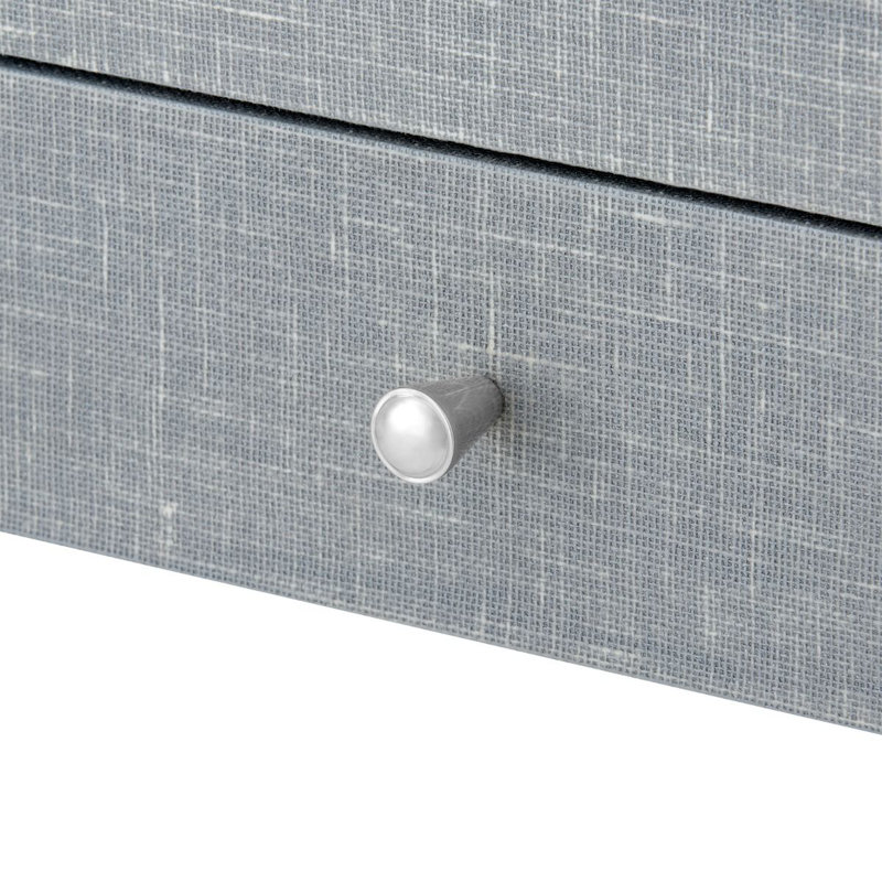 Claudette Writing Desk, Gray/Nickel