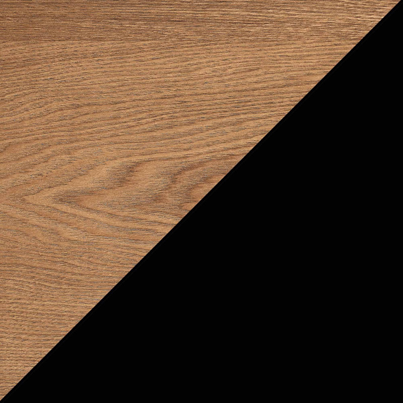 Ausilia 25.25'' Tall C End Table, Hampton Brown/Black