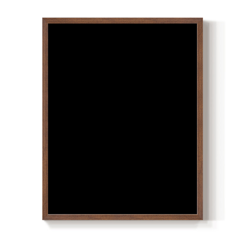 «Flourish», reproduction encadrée - bois massif, H 30 po x l 24 po, Noyer