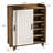 Wood Shoe Cabinet With Sliding Doors With Adjustable Shelves, 5-tier Modern Shoe Organizer Cabinet For Entryway