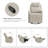 Adwit 26.5"W Modern Swivel Rocker Manual Recliner-422874150
