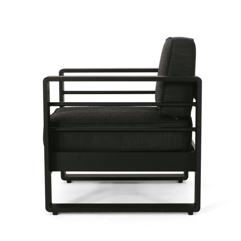 Bay Mp1 Aluminium Outdoor Club Chair, Dark Gray, 32 In. Depth, 27.5 Width, 24.49 Height, 27.27 Lb Chair In Gray Aluminium, 31.37 Depth X 28.08 Width Weight