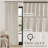 100% Blackout Thermal Memory Trained Pinch Pleated Farmhouse linen curtain 2 panels-2052252210-2052252209
