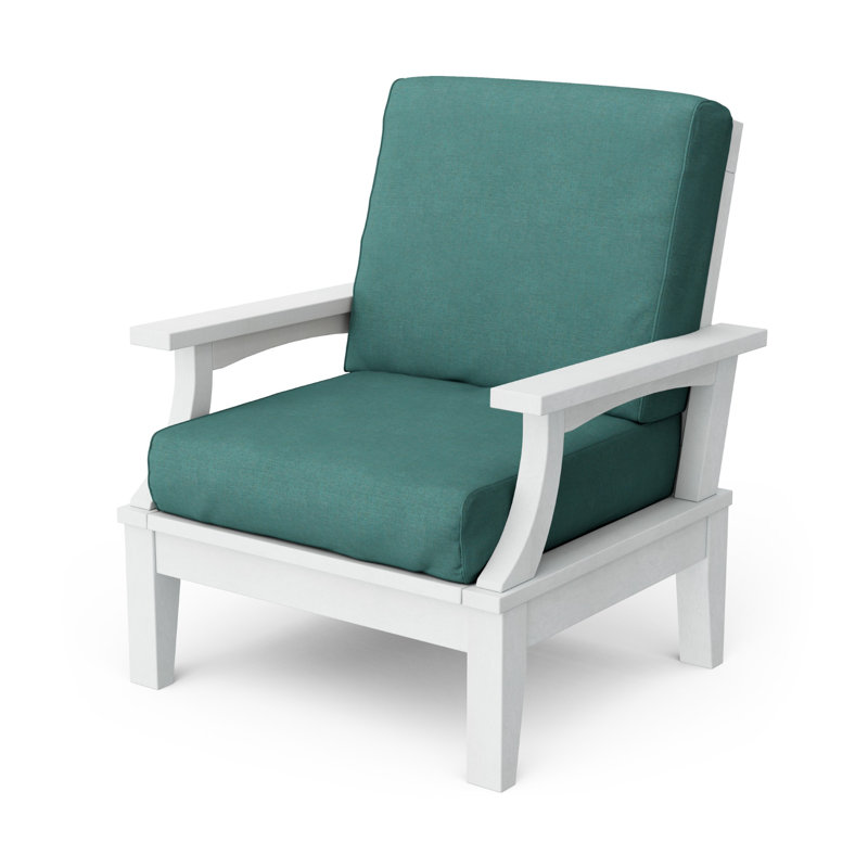 Chaise à assise profonde Heritage, Blanc, Vert