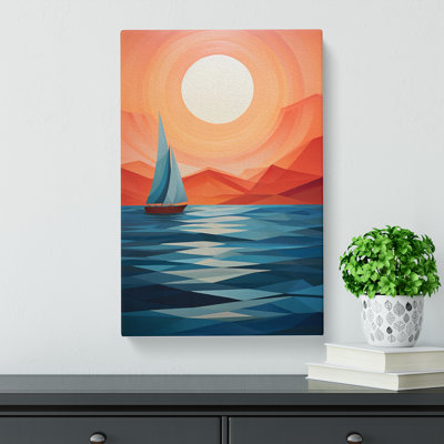 Seascape Geometric - Wrapped Canvas