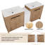 Ensemble de meuble-lavabo double 72 po avec 5 portes et lavabo en céramique Diandrea-128496225