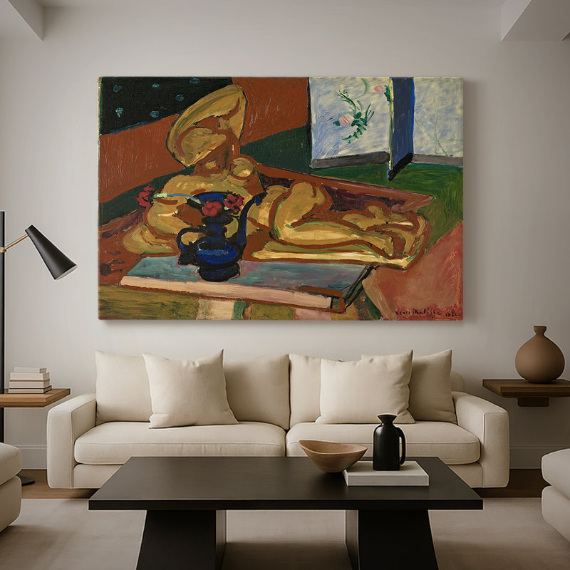 Nu inclinable (Nu couché) - Henri Matisse - Toile tendue avec châssis - 1946, 40 x 60