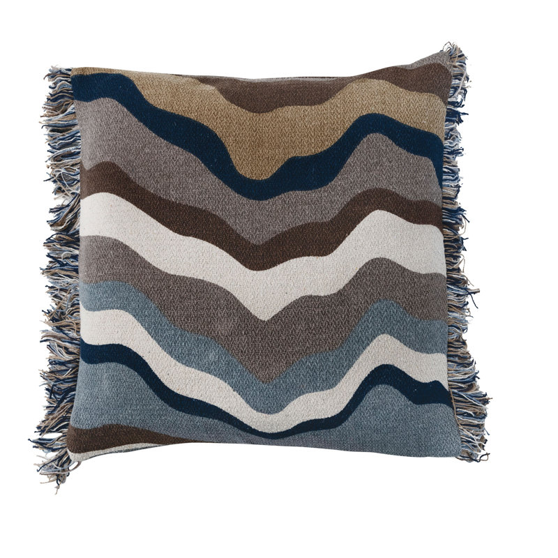 Fringed Down Throw Pillow
