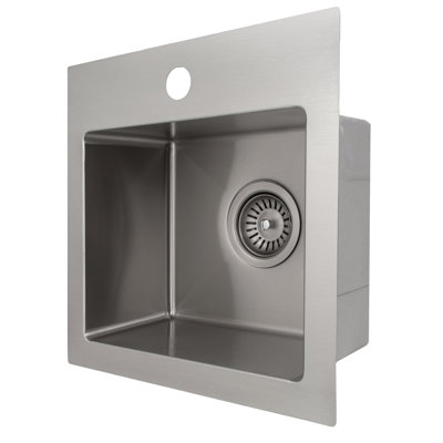 ZLINE 15 in. Donner Topmount Single Bowl Bar Kitchen Sink in Stainless Steel (STS-15)