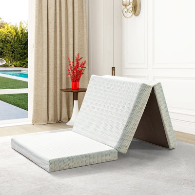 Halloween Sale!Tri-Fold 6'' Memory Foam Mattress, Portable Folding Murphy Bed Mattress With Washable Cover