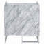 Table d'appoint blanche en faux marbre et chrome