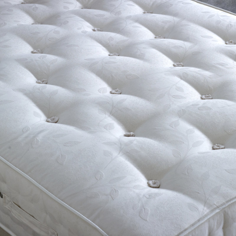 Diamond Upholstered Bed with Mattress, Slide Storage, Small Single (2'6), Beige