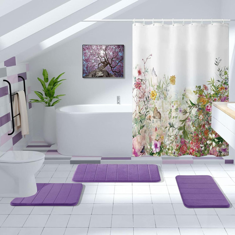 Laika Memory Foam Non-Slip Bath Mat, Lavender