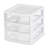 Sterilite Clearview Plastic Multipurpose Small 3 Drawer Desktop Storage Organization Unit for Home, Classrooms, or Office Spaces-103526230