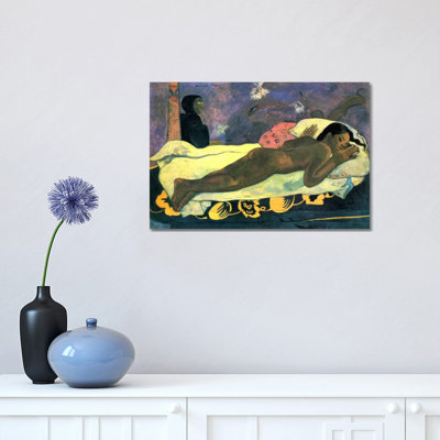 Girl In Bed by Paul Gauguin - Wrapped Canvas Painting