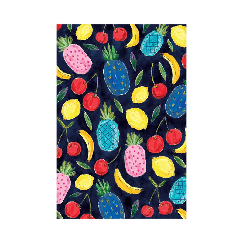 «Fruit Party» par Joy Ting - peinture sur toile tendue, H 40 po x l 26 po x P 1,5 po