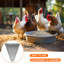2Pcs Chicken Cone, Galvanized Steel Poultry Restraining Cone, Flat-Back Chicken Culling Cone, Turkey Cone for Processing Chicken Birds Turkeys
