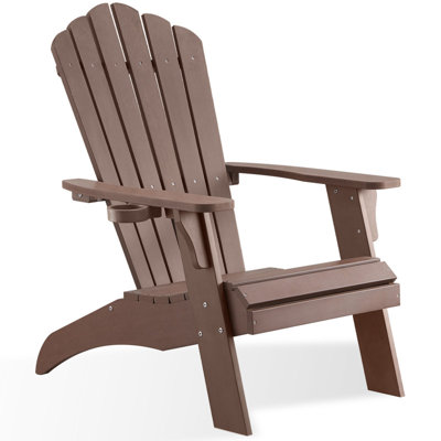Adirondack Chair, Outdoor Oversized Patio Chair Poly Lumber Weather Resistant & Durable Fire Pits Chair by Highland Dunes