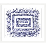 Scratched Blue 2 Painting by Thom Filicia