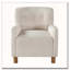 Fauteuil d'appoint moderne avec dossier capitonné et pieds en bois-881236445