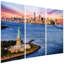 New York View ABC - Ensemble de 3 peintures sans cadre sur verre