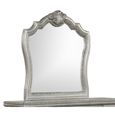 Destiny Traditional Style Mirror Made With Wood Frame In Silver