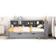Lit de jour simple avec couchette, rangement gris et quai de chargement-524966625
