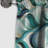 Coastal Emerald And White Geometric Charm - Abstract Geometric Velvet Blackout Curtain - 1 Panels-107555636