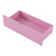 Lit plateforme en bois avec garde-corps et 2 tiroirs, rose