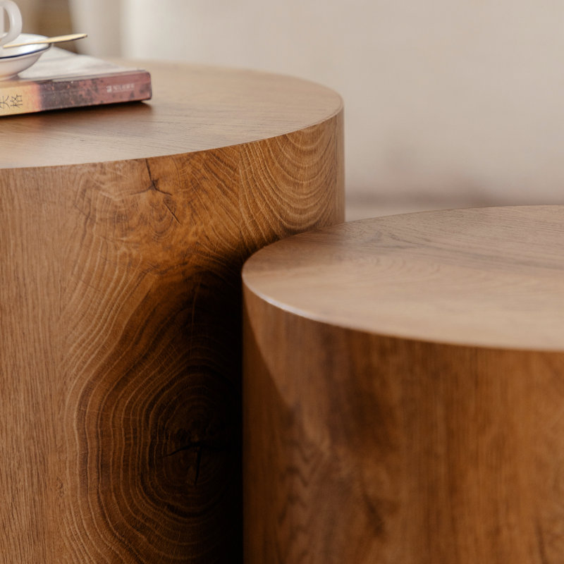 Ensemble de tables basses polyvalentes pour différentes pièces, rehaussant l'espace et le style, Brun / bois