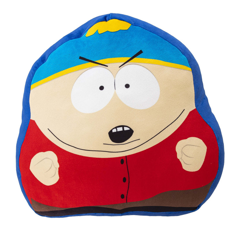 Paramount South Park Angry Cartman Plush Logo Cloud Pillow, Durable, 15 Inches