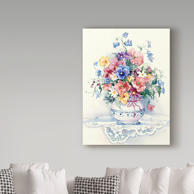 « spring bouquet 1 », reproduction de peinture à l’acrylique sur toile tendue, H 19 po x l 14 po x P 2 po