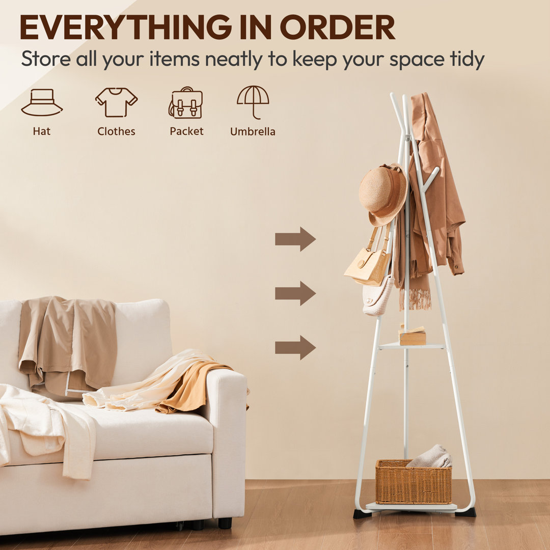 Metal Freestanding 6 - Hook Coat Rack