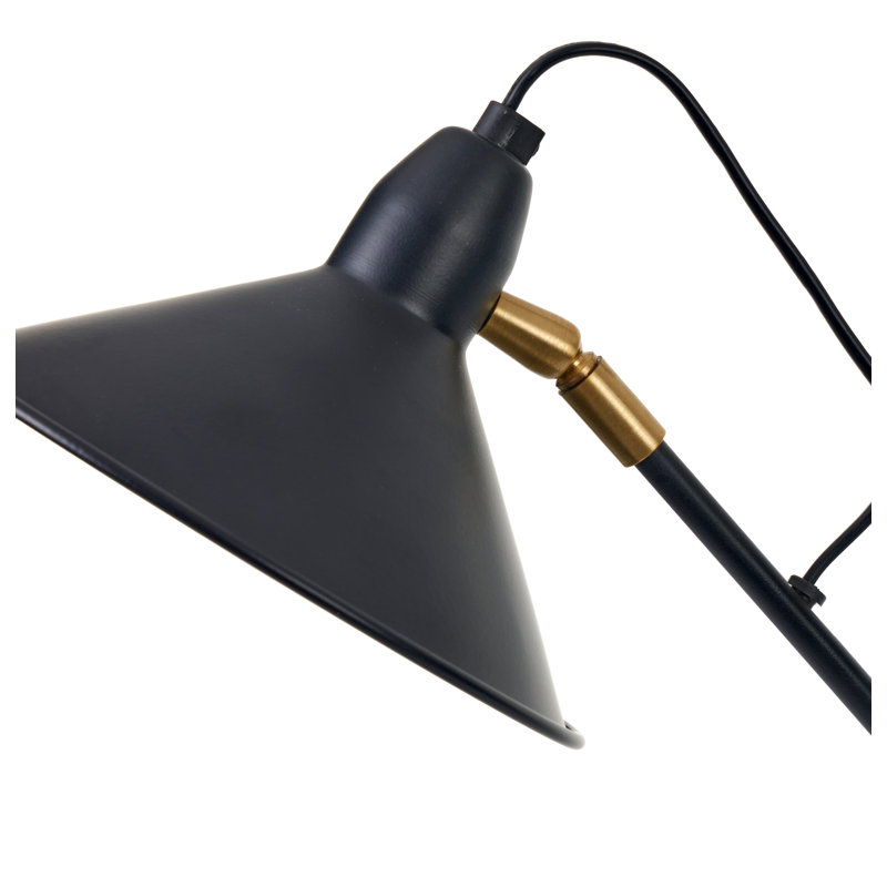 Genevrier 138 cm Black Reading Floor Lamp