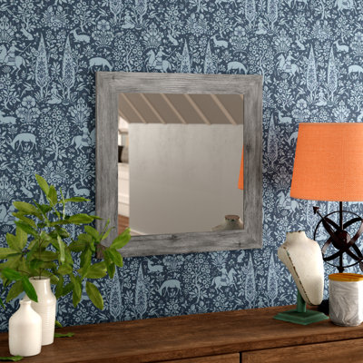 Waynesburg Solid Wood Flat Wall Mirror